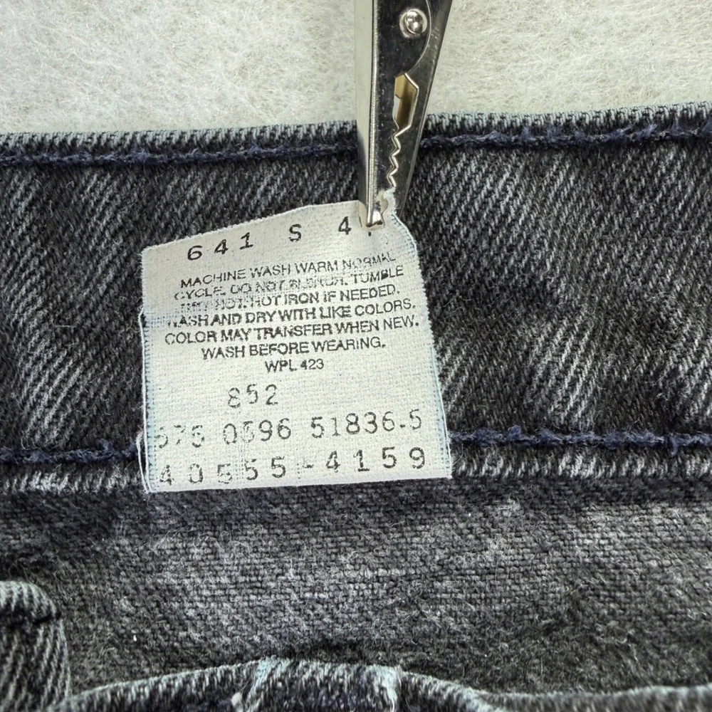 Levi's 555 Relaxed Fit Jeans *34x30 Made In USA Black Vintage Orange Tab 90s VTG